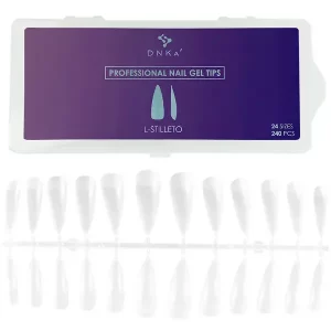 Tips de gel DNKa™ L-Stilleto, 240ud