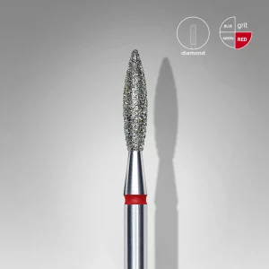 STALEKS Fresa de manicura Punta diamante «Flama» 2.3mm