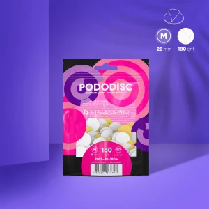 Archivos desechables blancos con una capa de espuma suave para el disco de pedicura PODODISC STALEKS PRO M (50 uds) 180grit