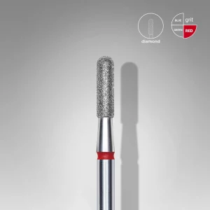 STALEKS Fresa de manicura Punta diamante «Cilindro redondeado» 2.3 mm